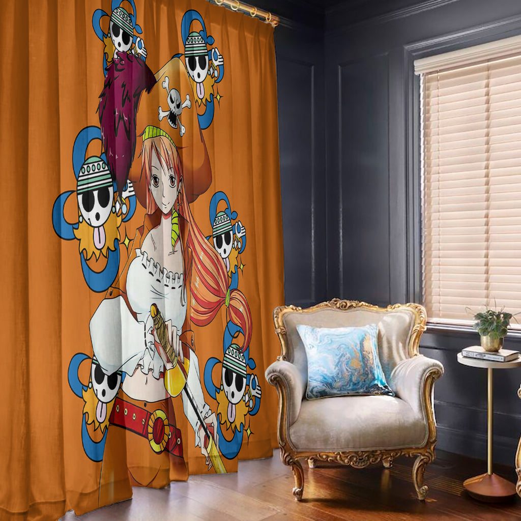 Nami - Anime Movie Red Window Curtain
