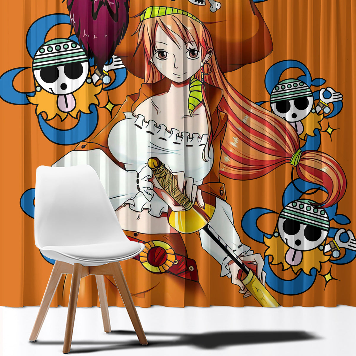 Nami - Anime Movie Red Window Curtain