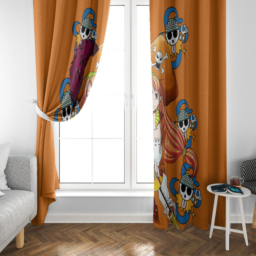 Nami - Anime Movie Red Window Curtain