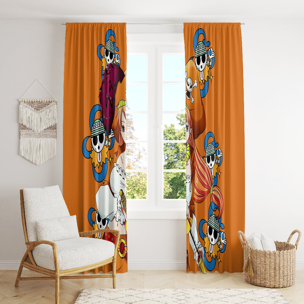 Nami - Anime Movie Red Window Curtain