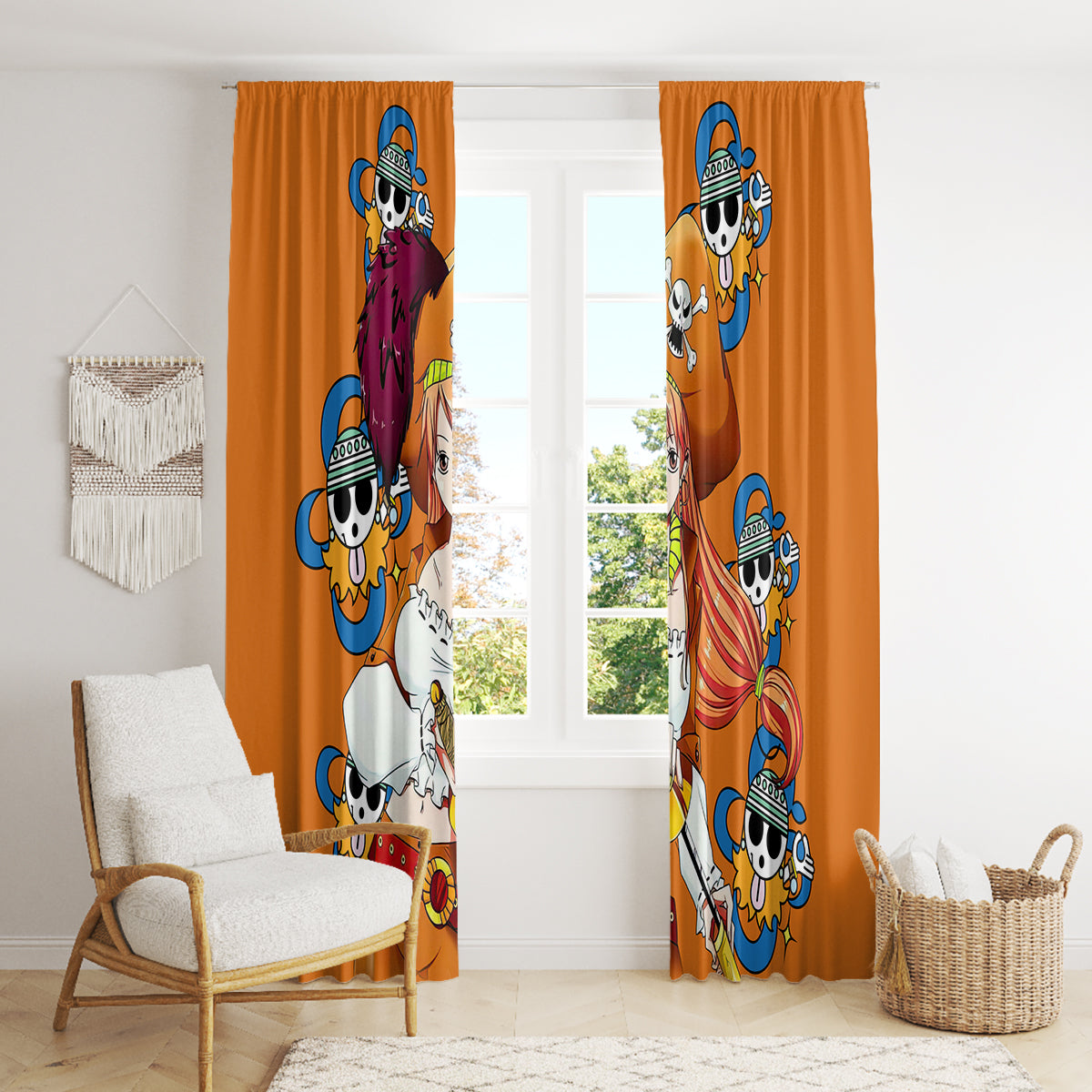 Nami - Anime Movie Red Window Curtain