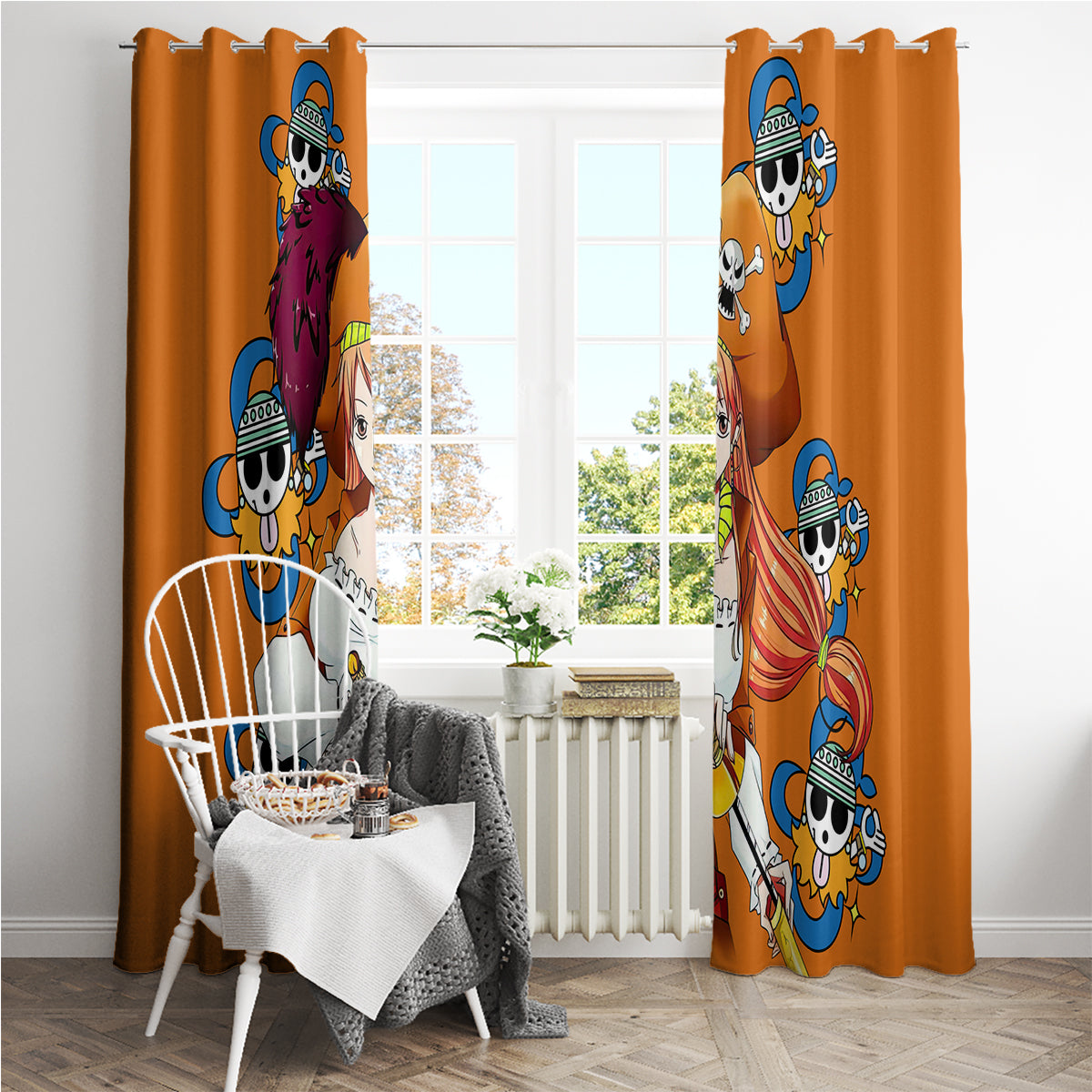 Nami - Anime Movie Red Window Curtain