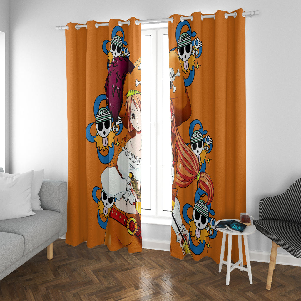 Nami - Anime Movie Red Window Curtain