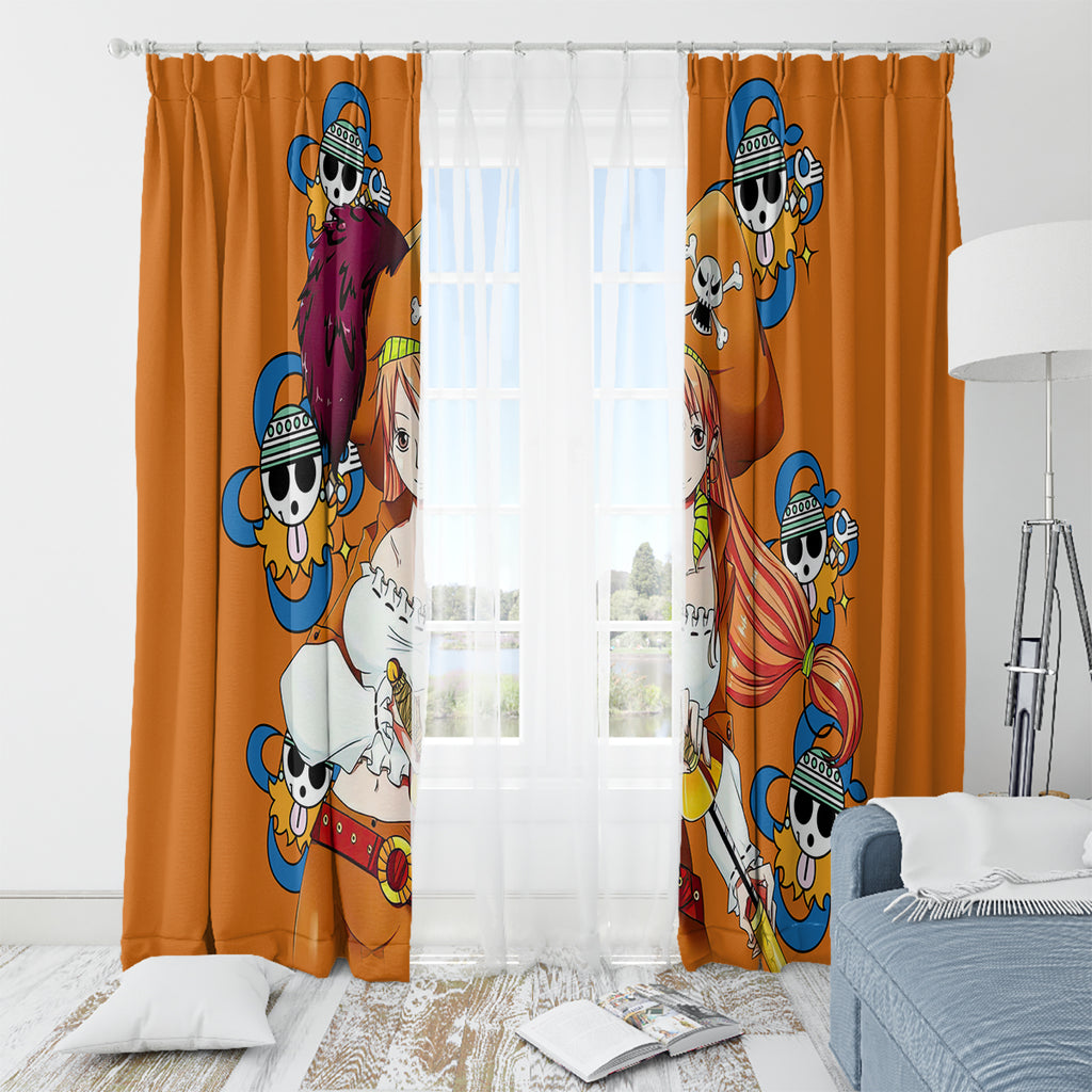 Nami - Anime Movie Red Window Curtain