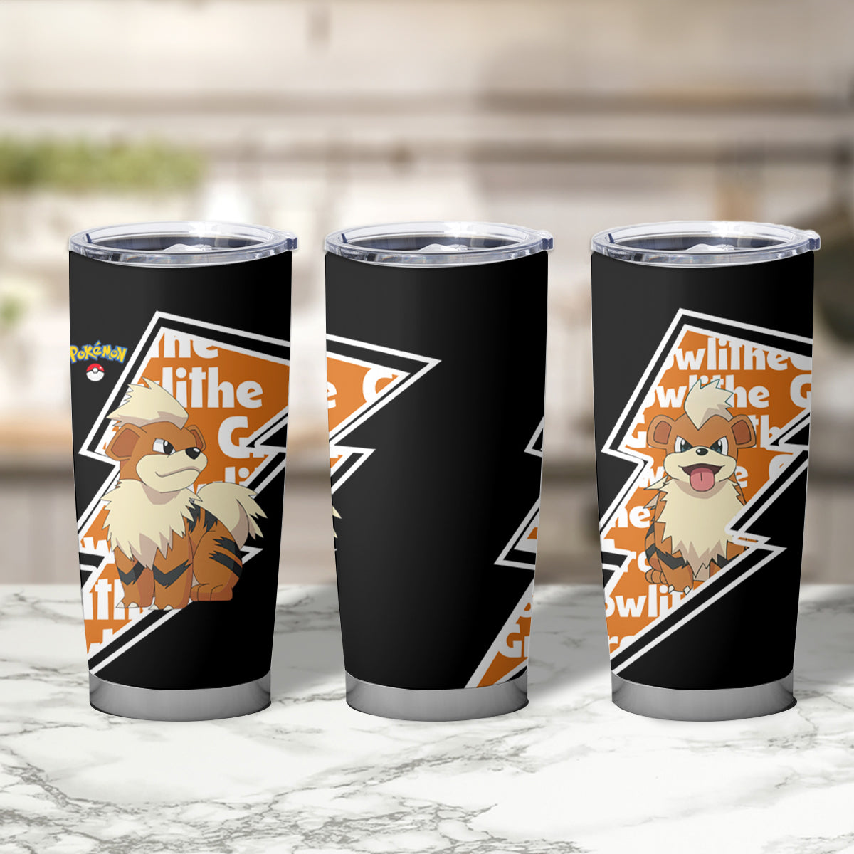 Growlithe Tumbler Cup Anime Lighting Style TS04