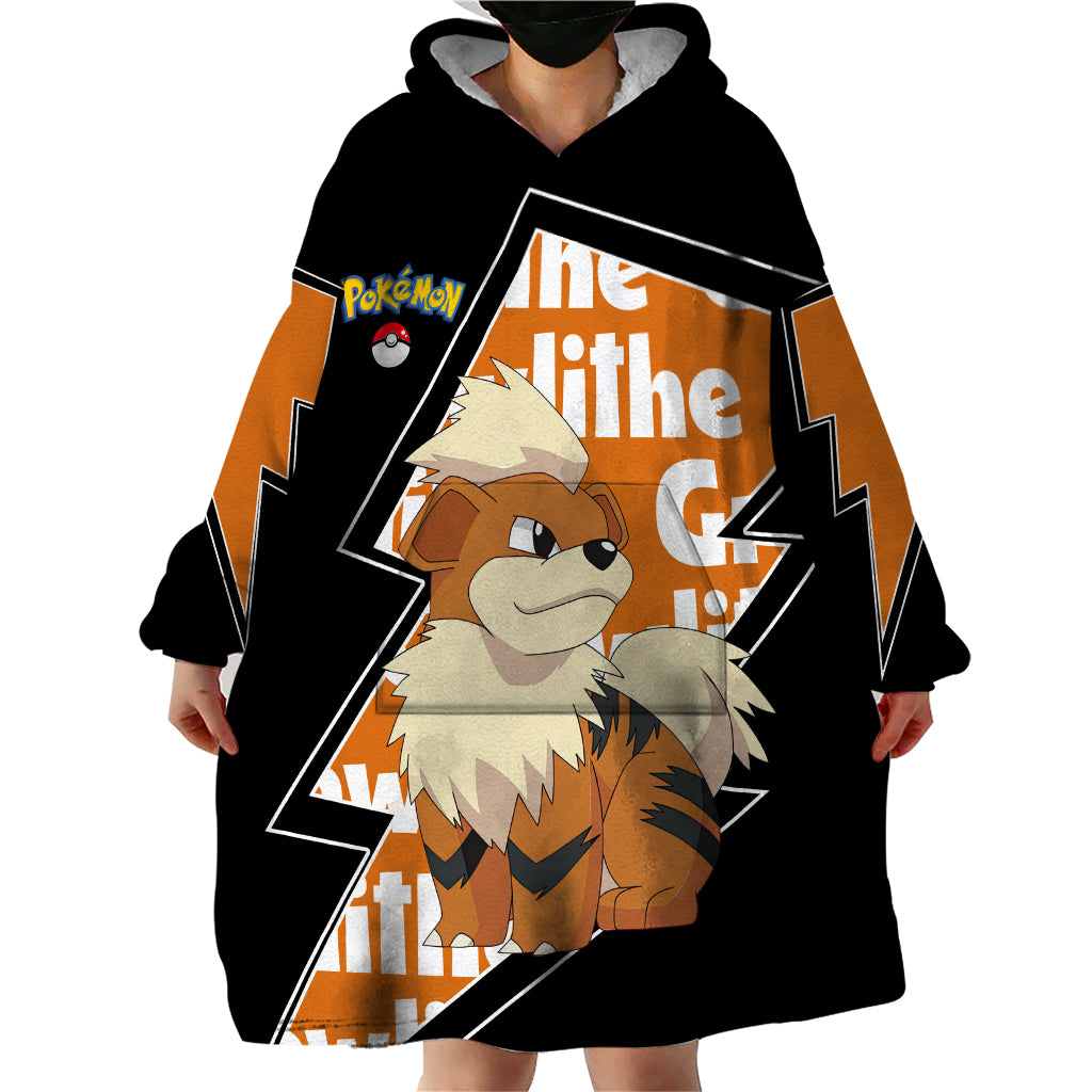 Growlithe Anime Lighting Style Wearable Blanket Hoodie