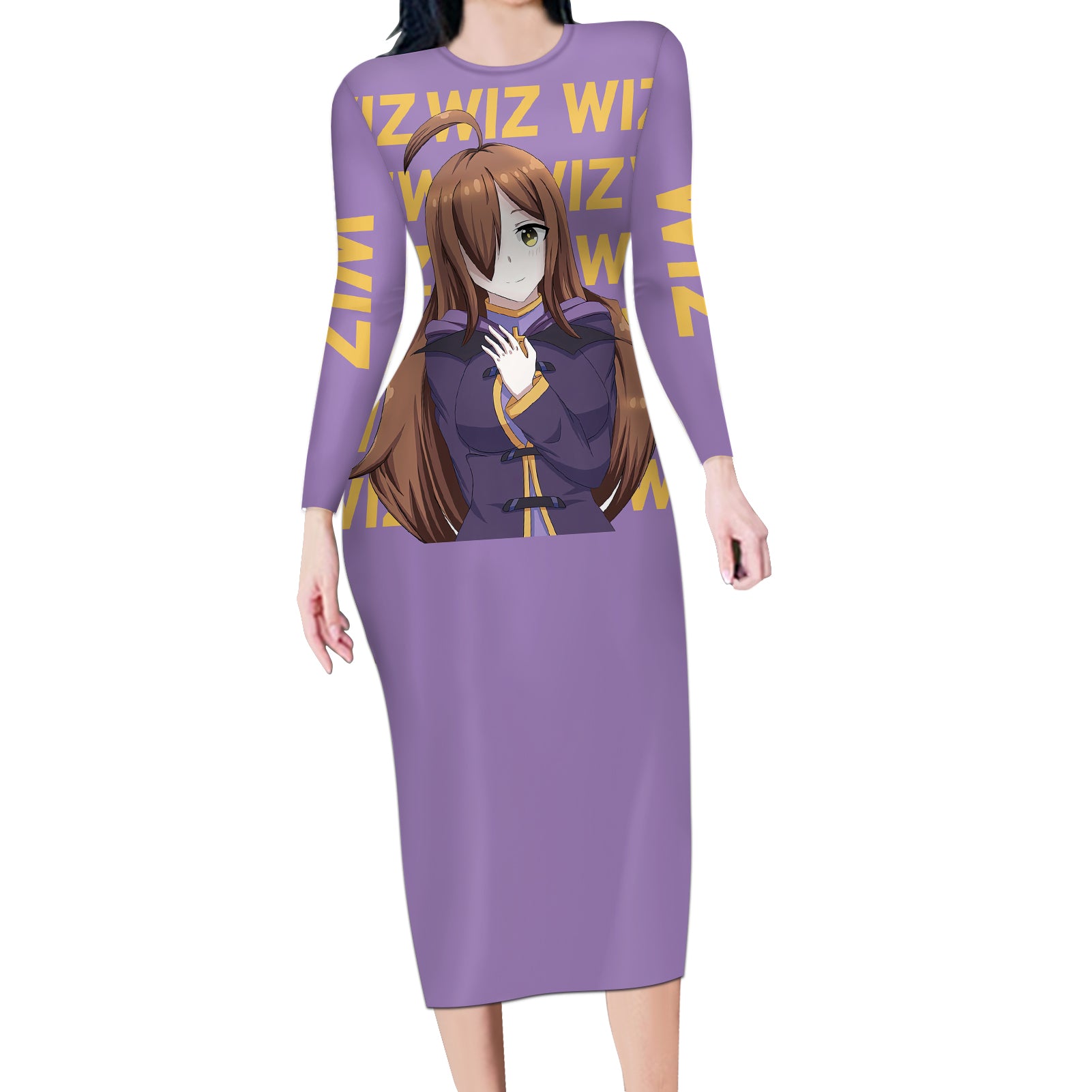 Wiz - Anime KonoSuba For Fans Long Sleeve Bodycon Dress TS04