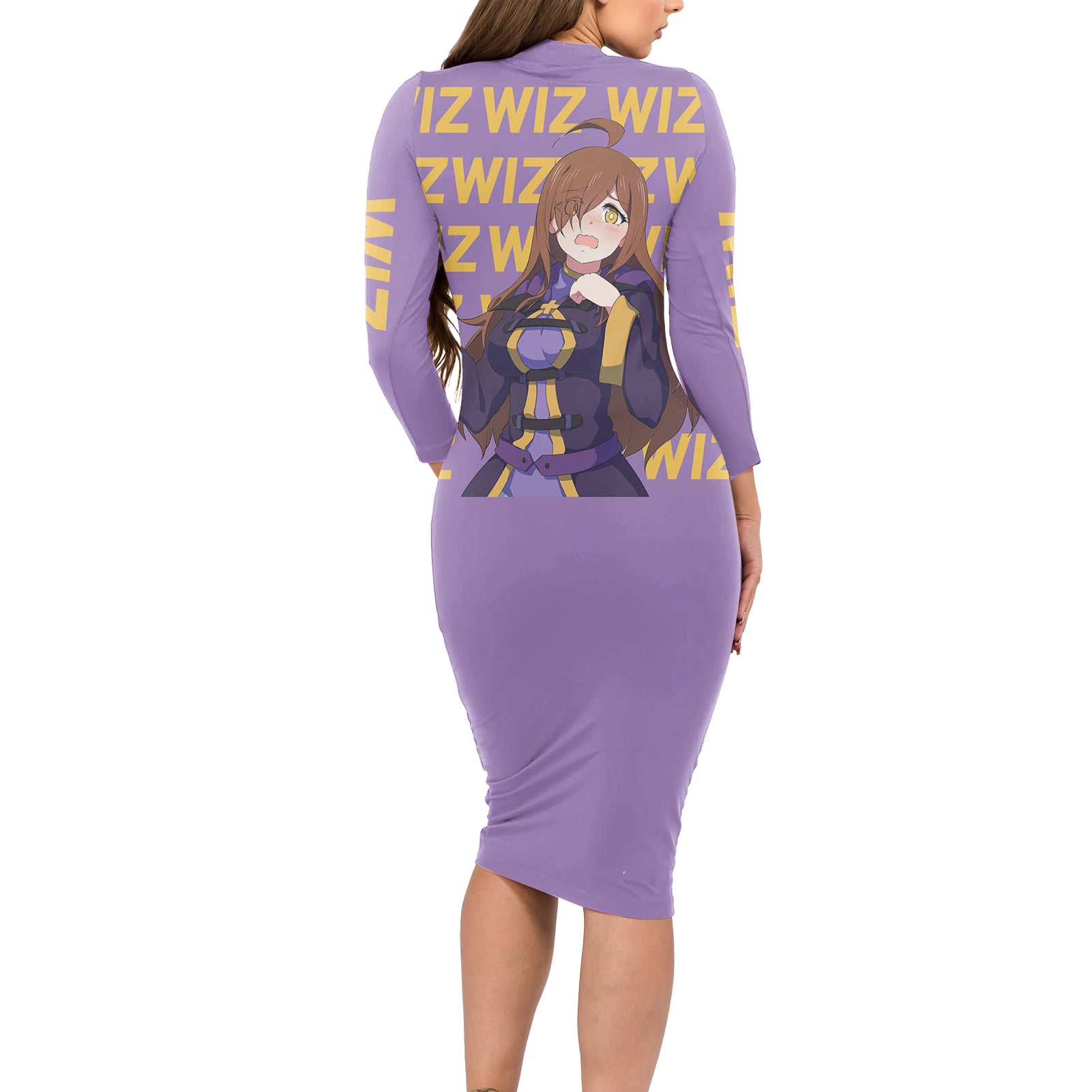 Wiz - Anime KonoSuba For Fans Long Sleeve Bodycon Dress TS04