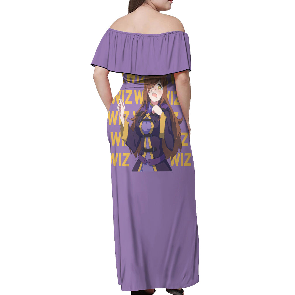 Wiz - Anime KonoSuba For Fans Off Shoulder Maxi Dress TS04