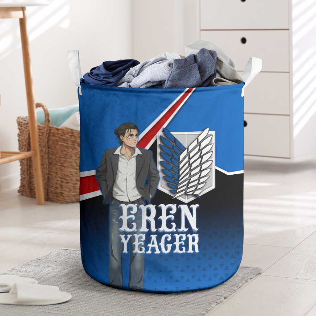 Eren Yeager Attack on Titan Laundry Basket Anime Modern Rebel Aesthetic