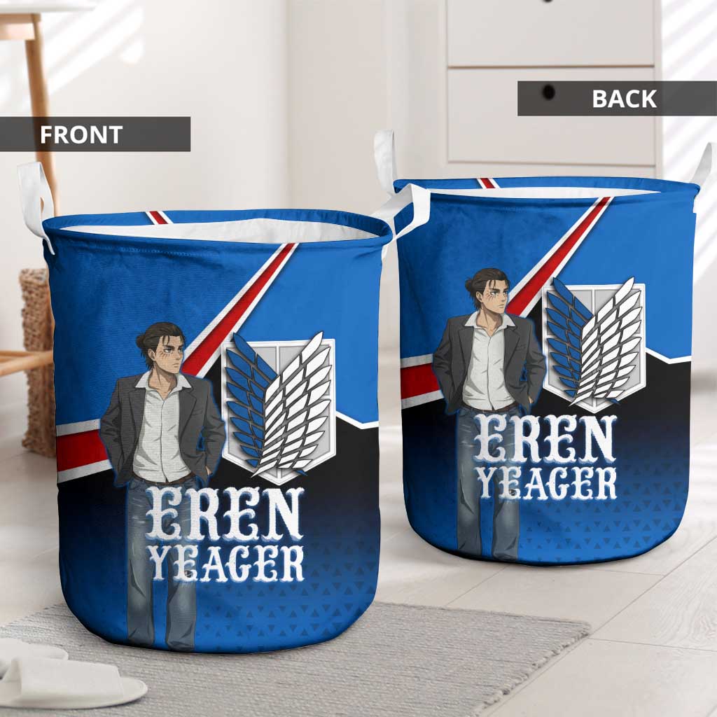 Eren Yeager Attack on Titan Laundry Basket Anime Modern Rebel Aesthetic