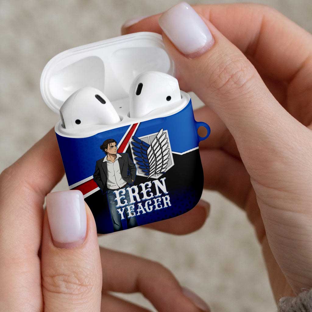 Eren Yeager Attack on Titan AirPods Case Anime Modern Rebel Aesthetic