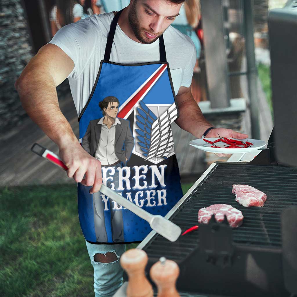 Eren Yeager Attack on Titan Apron Anime Modern Rebel Aesthetic