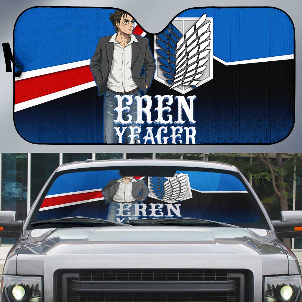 Eren Yeager Attack on Titan Auto Sun Shade Anime Modern Rebel Aesthetic