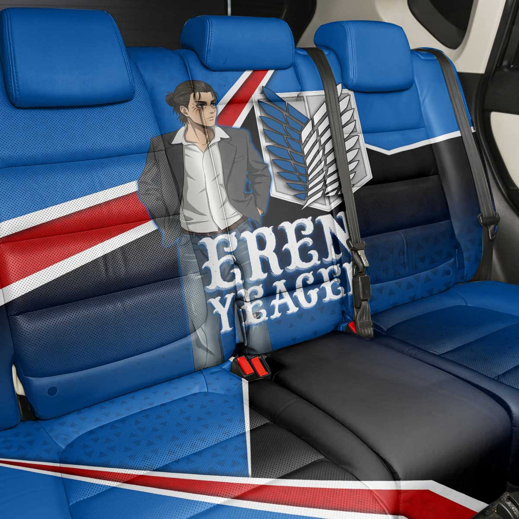 Eren Yeager Attack on Titan Back Car Seat Cover Anime Modern Rebel Aesthetic