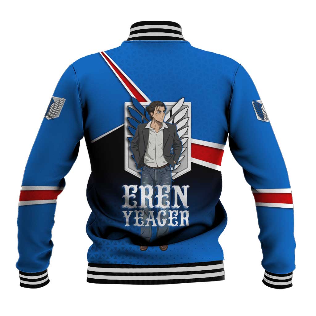 Eren Yeager Attack on Titan Baseball Jacket Anime Modern Rebel Aesthetic