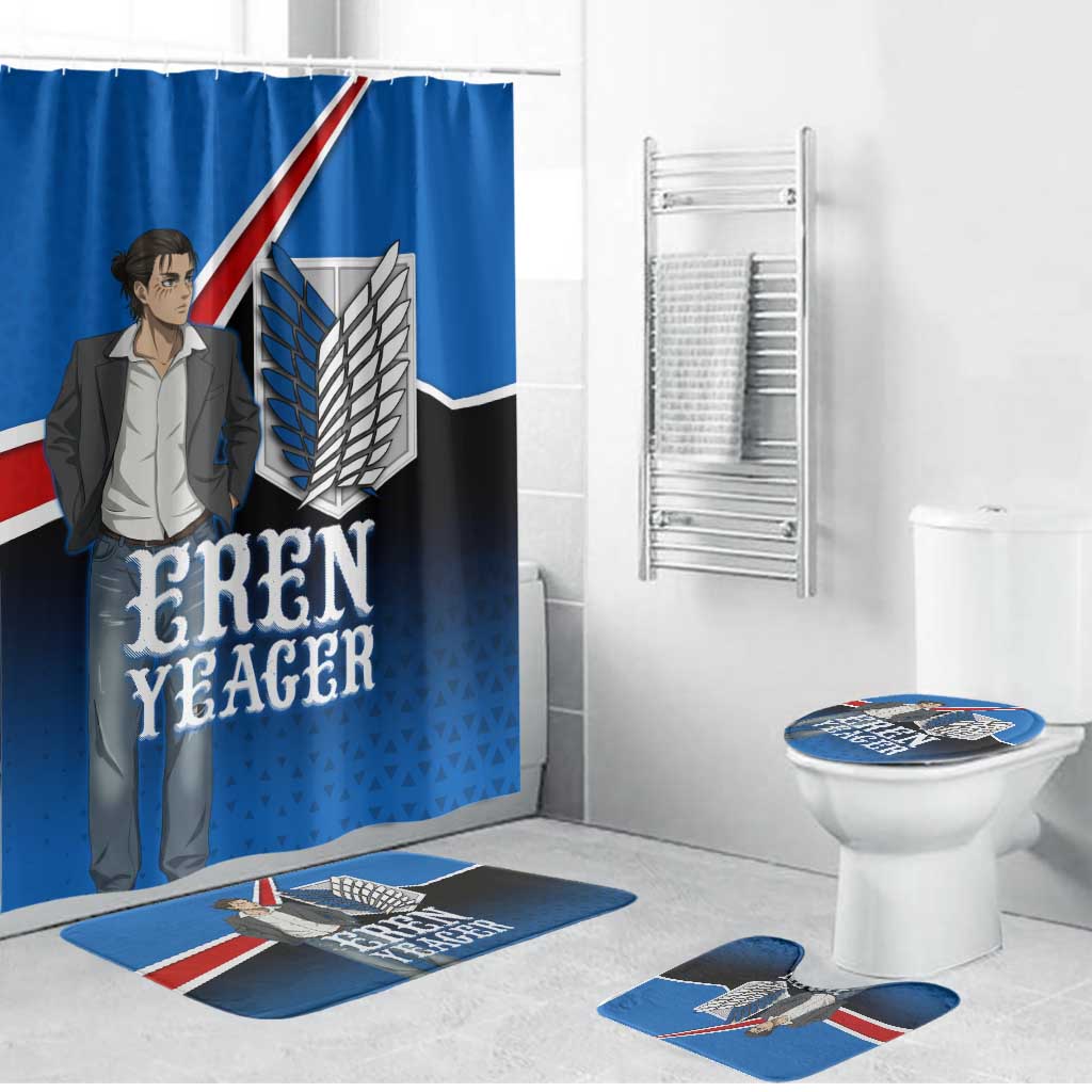 Eren Yeager Attack on Titan Bathroom Set Anime Modern Rebel Aesthetic