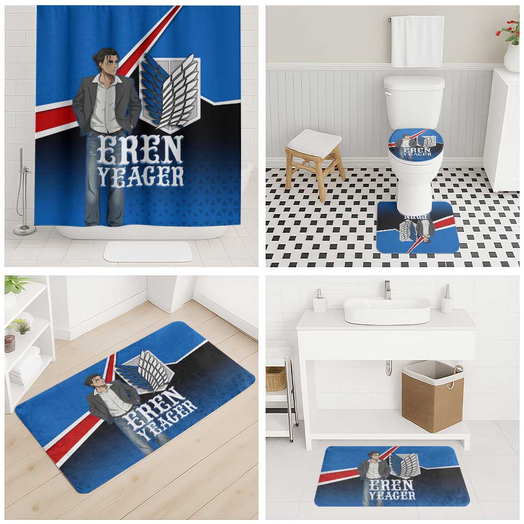 Eren Yeager Attack on Titan Bathroom Set Anime Modern Rebel Aesthetic