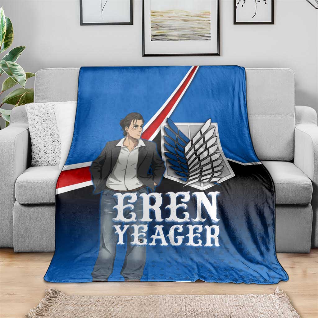 Eren Yeager Attack on Titan Blanket Anime Modern Rebel Aesthetic