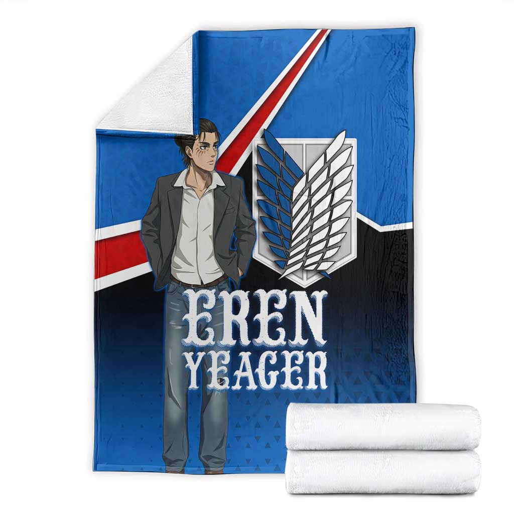 Eren Yeager Attack on Titan Blanket Anime Modern Rebel Aesthetic