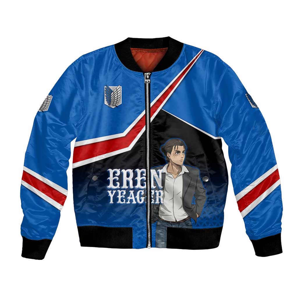 Eren Yeager Attack on Titan Bomber Jacket Anime Modern Rebel Aesthetic
