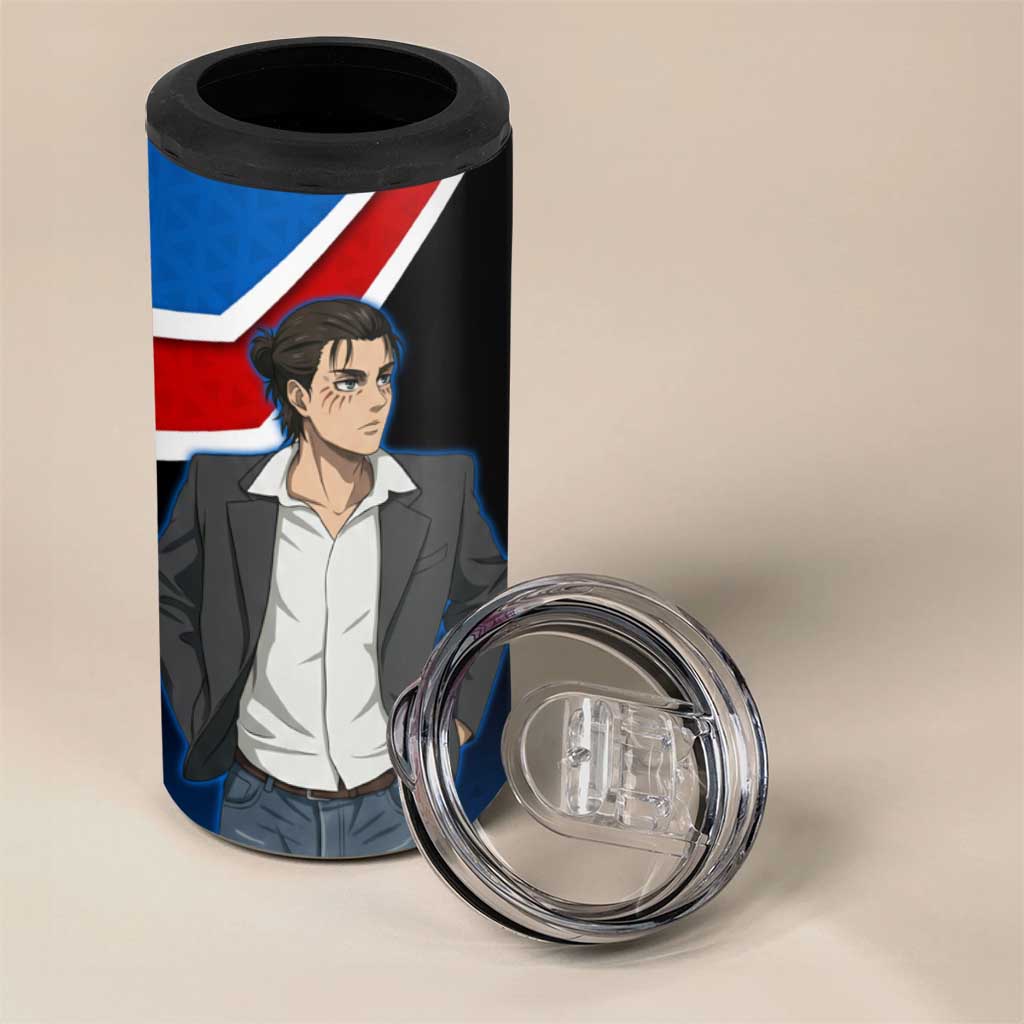 Eren Yeager Attack on Titan 4 in 1 Can Cooler Tumbler Anime Modern Rebel Aesthetic
