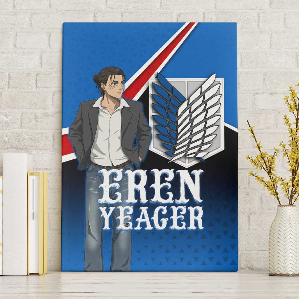 Eren Yeager Attack on Titan Canvas Wall Art Anime Modern Rebel Aesthetic