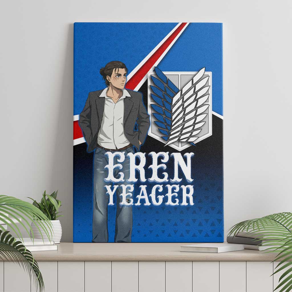 Eren Yeager Attack on Titan Canvas Wall Art Anime Modern Rebel Aesthetic