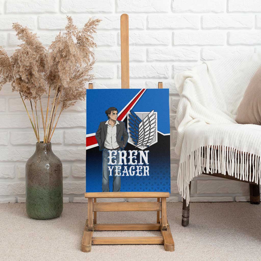 Eren Yeager Attack on Titan Canvas Wall Art Anime Modern Rebel Aesthetic