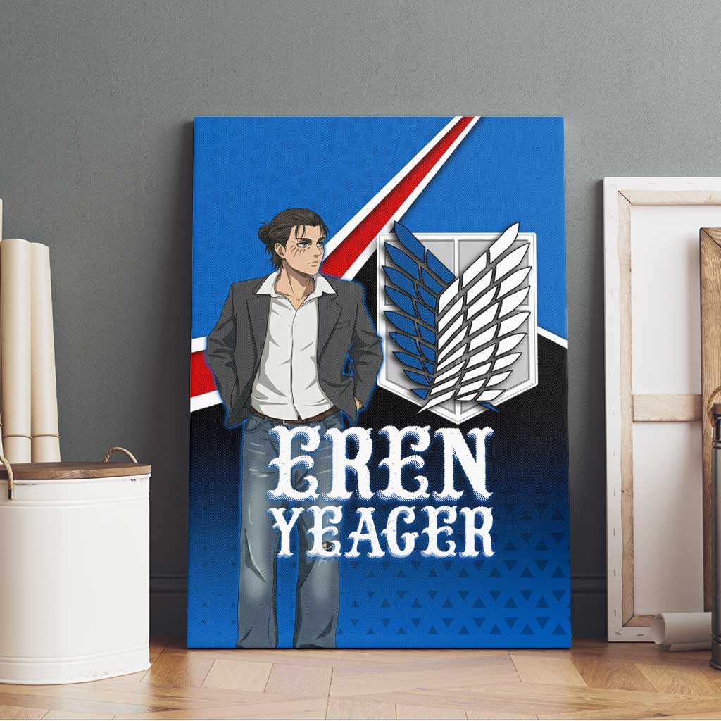 Eren Yeager Attack on Titan Canvas Wall Art Anime Modern Rebel Aesthetic