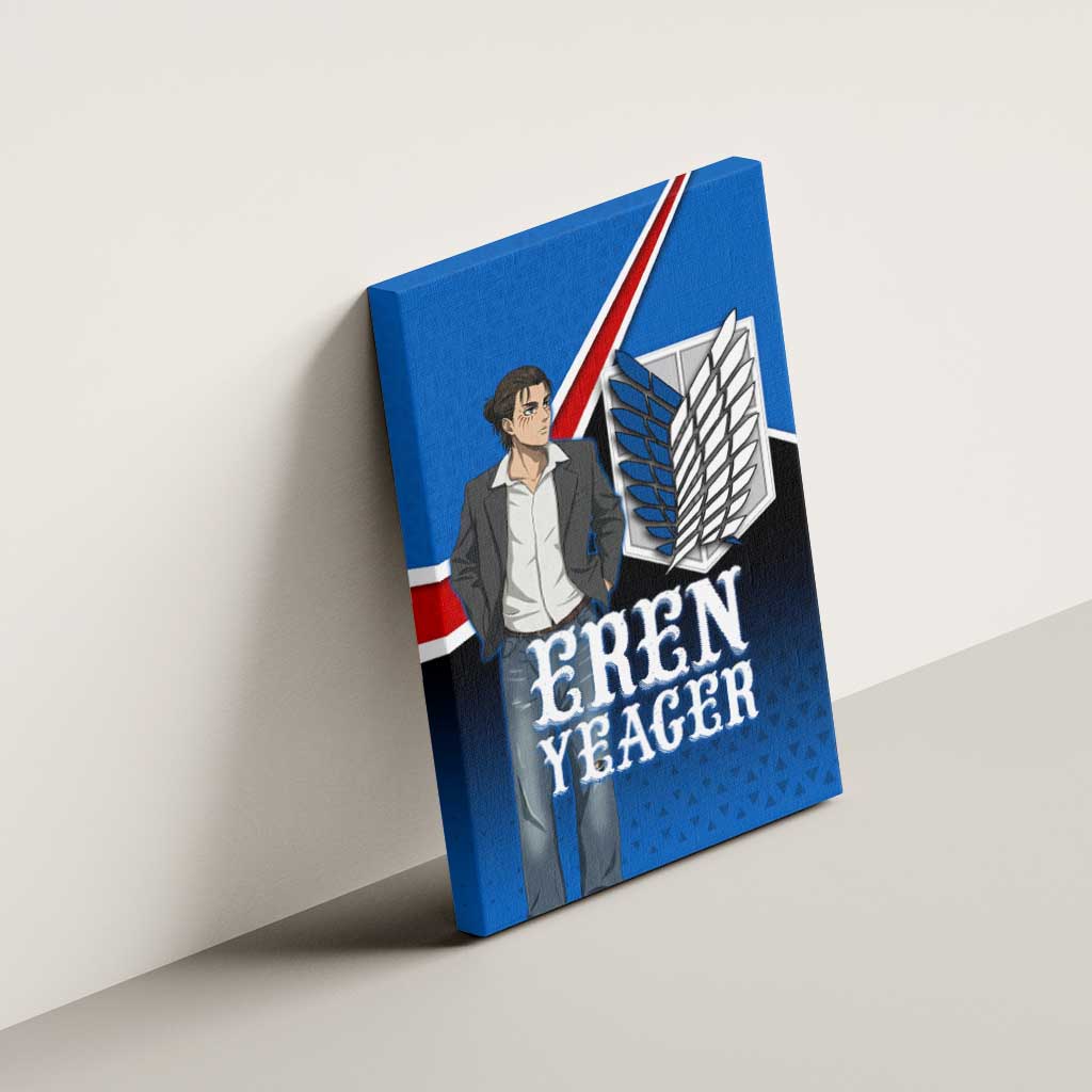 Eren Yeager Attack on Titan Canvas Wall Art Anime Modern Rebel Aesthetic