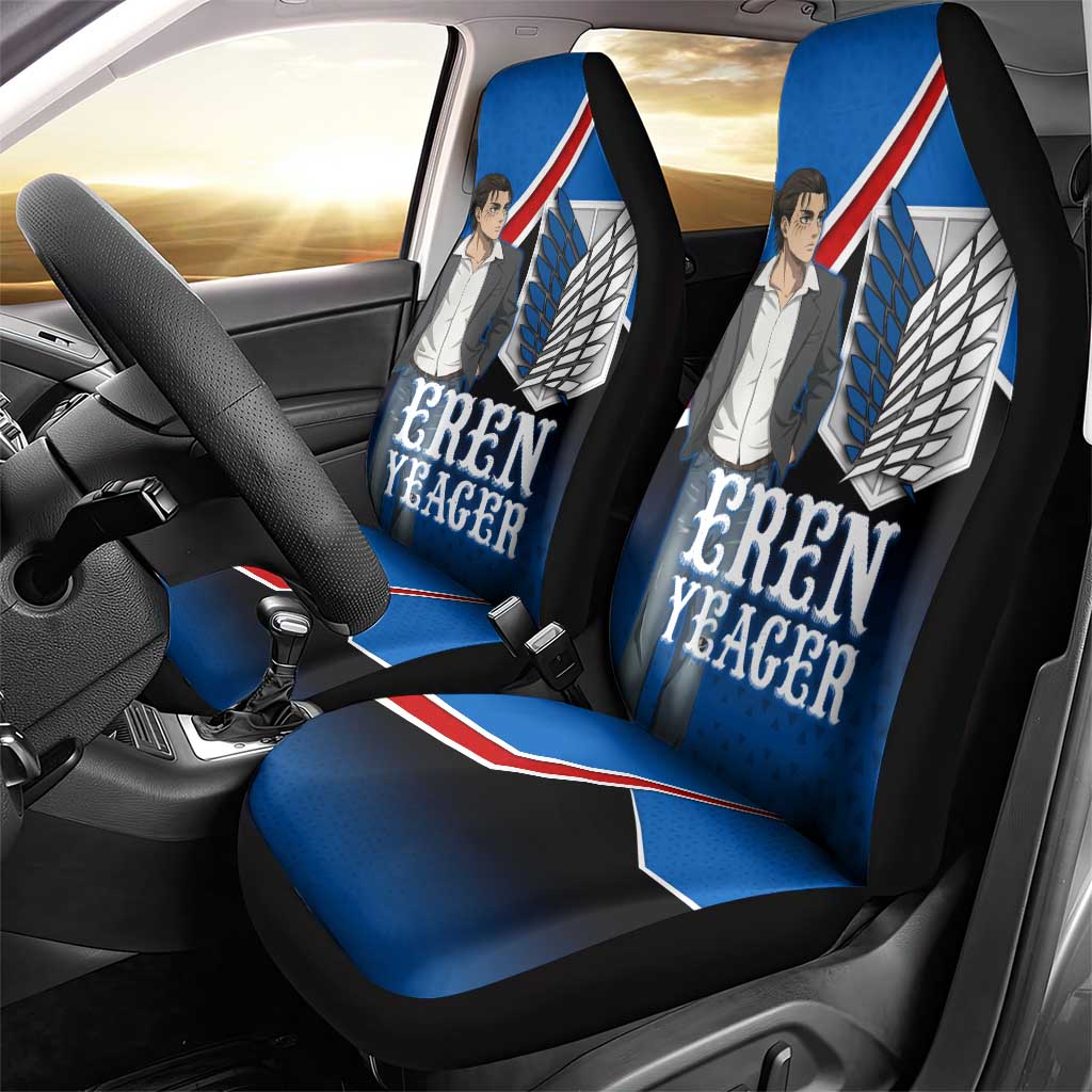 Eren Yeager Attack on Titan Car Seat Cover Anime Modern Rebel Aesthetic