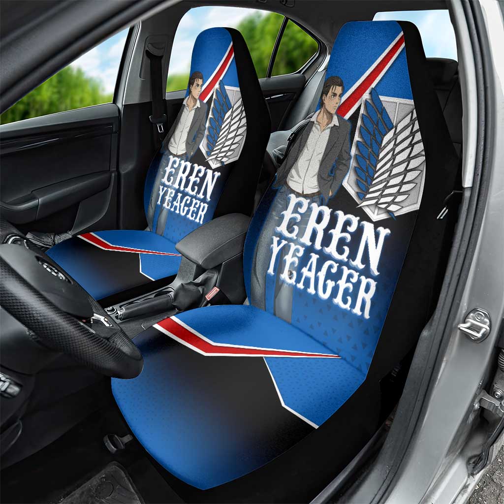 Eren Yeager Attack on Titan Car Seat Cover Anime Modern Rebel Aesthetic