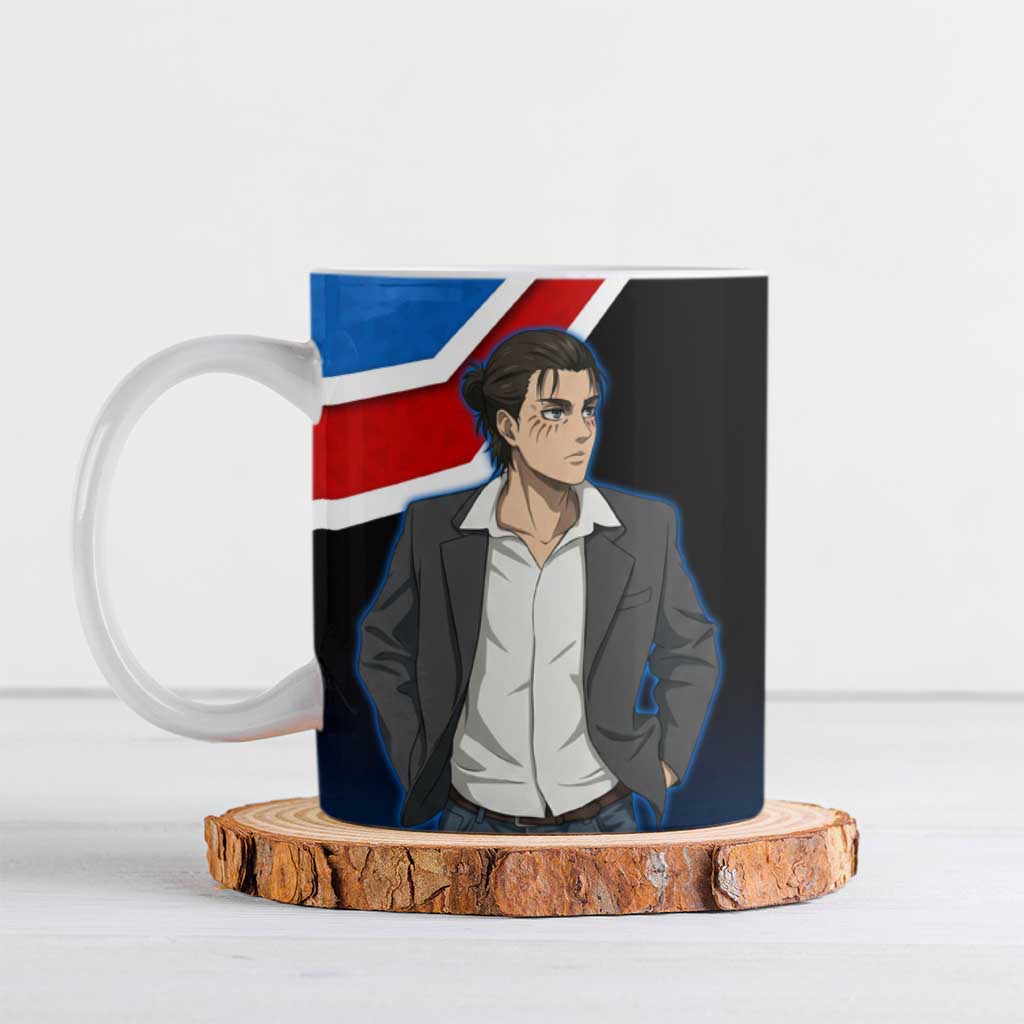 Eren Yeager Attack on Titan Ceramic Mug Anime Modern Rebel Aesthetic