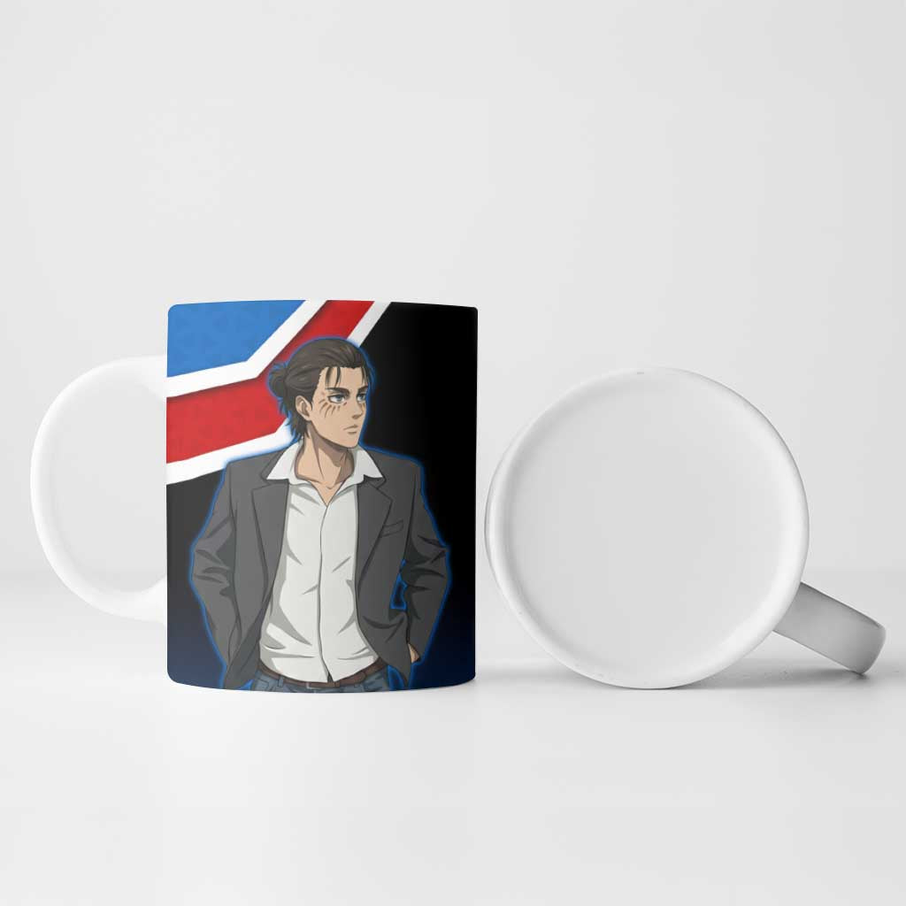 Eren Yeager Attack on Titan Ceramic Mug Anime Modern Rebel Aesthetic