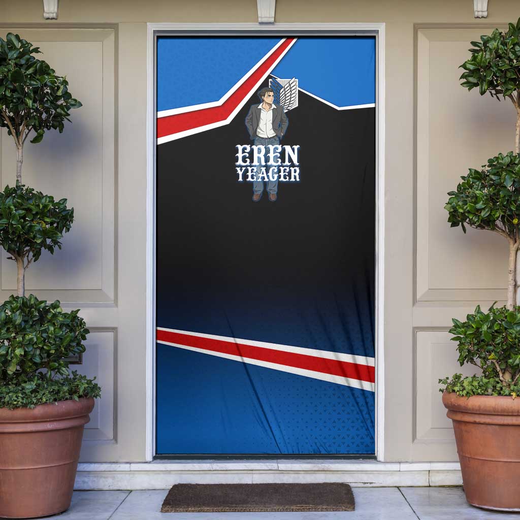 Eren Yeager Attack on Titan Door Cover Anime Modern Rebel Aesthetic