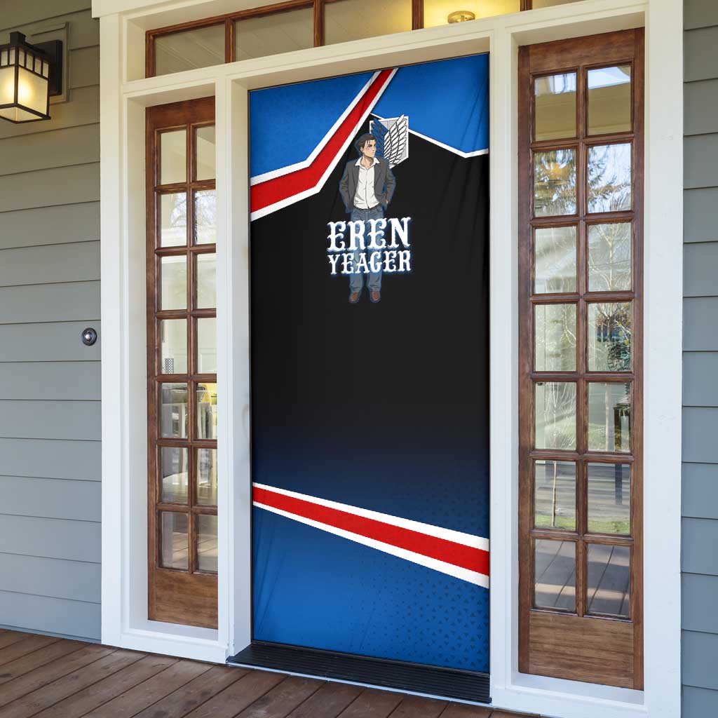 Eren Yeager Attack on Titan Door Cover Anime Modern Rebel Aesthetic
