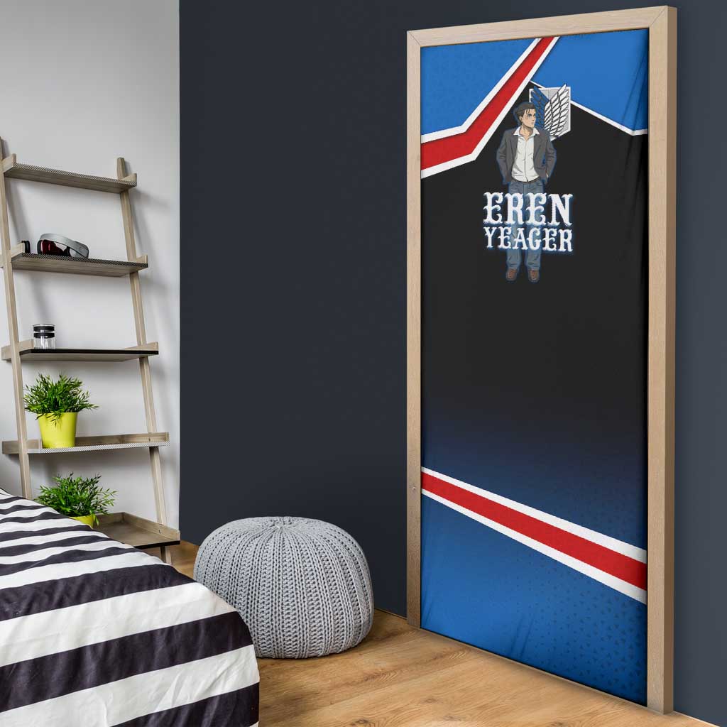 Eren Yeager Attack on Titan Door Cover Anime Modern Rebel Aesthetic
