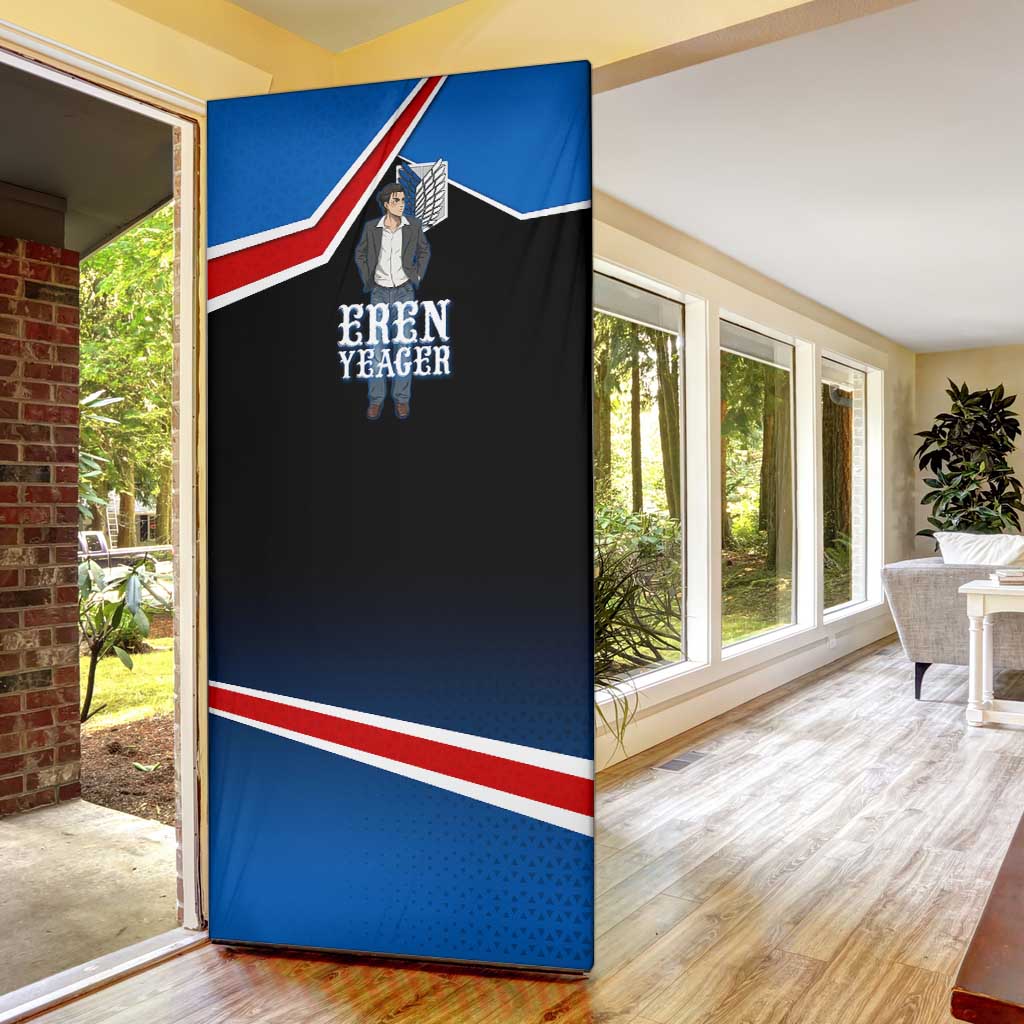 Eren Yeager Attack on Titan Door Cover Anime Modern Rebel Aesthetic
