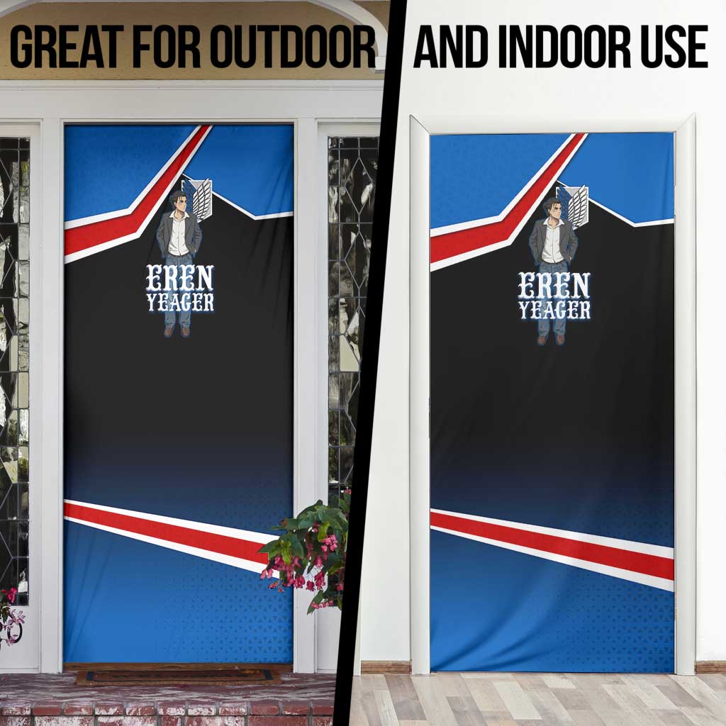 Eren Yeager Attack on Titan Door Cover Anime Modern Rebel Aesthetic
