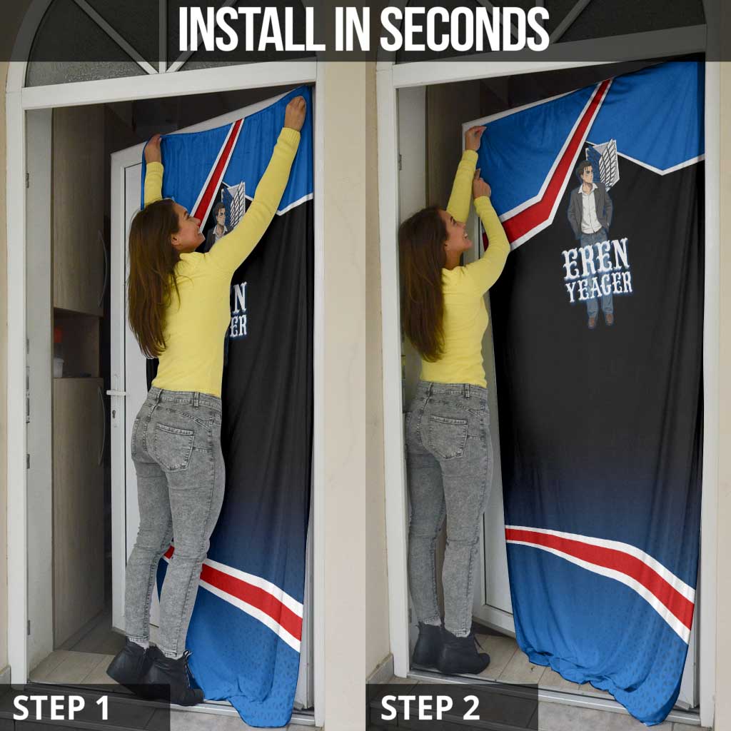 Eren Yeager Attack on Titan Door Cover Anime Modern Rebel Aesthetic