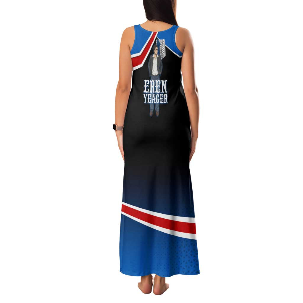Eren Yeager Attack on Titan Family Matching Tank Maxi Dress and Hawaiian Shirt Anime Modern Rebel Aesthetic