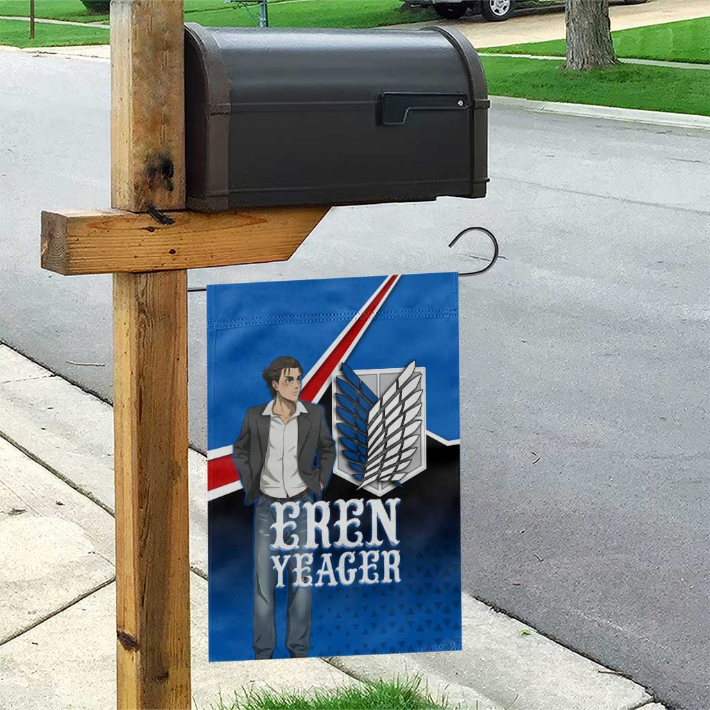 Eren Yeager Attack on Titan Garden Flag Anime Modern Rebel Aesthetic