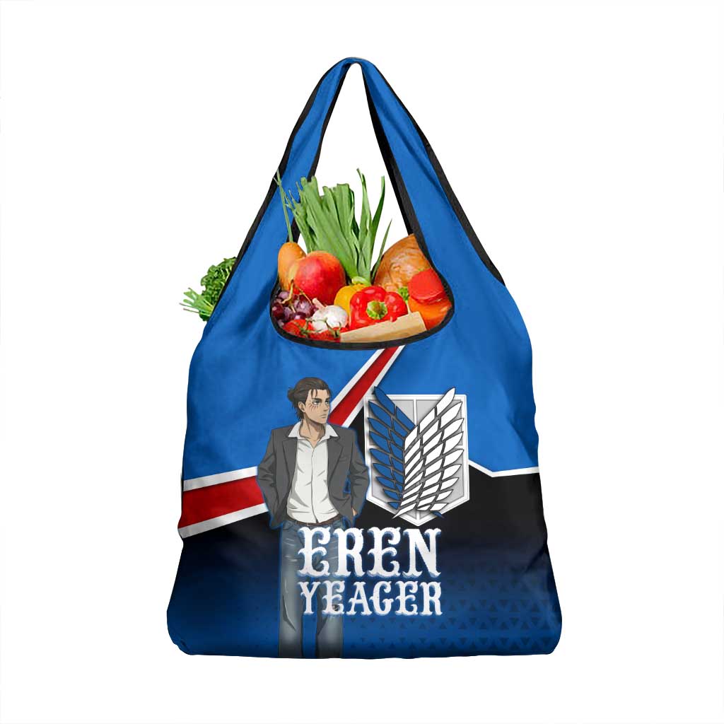 Eren Yeager Attack on Titan Grocery Bag Anime Modern Rebel Aesthetic