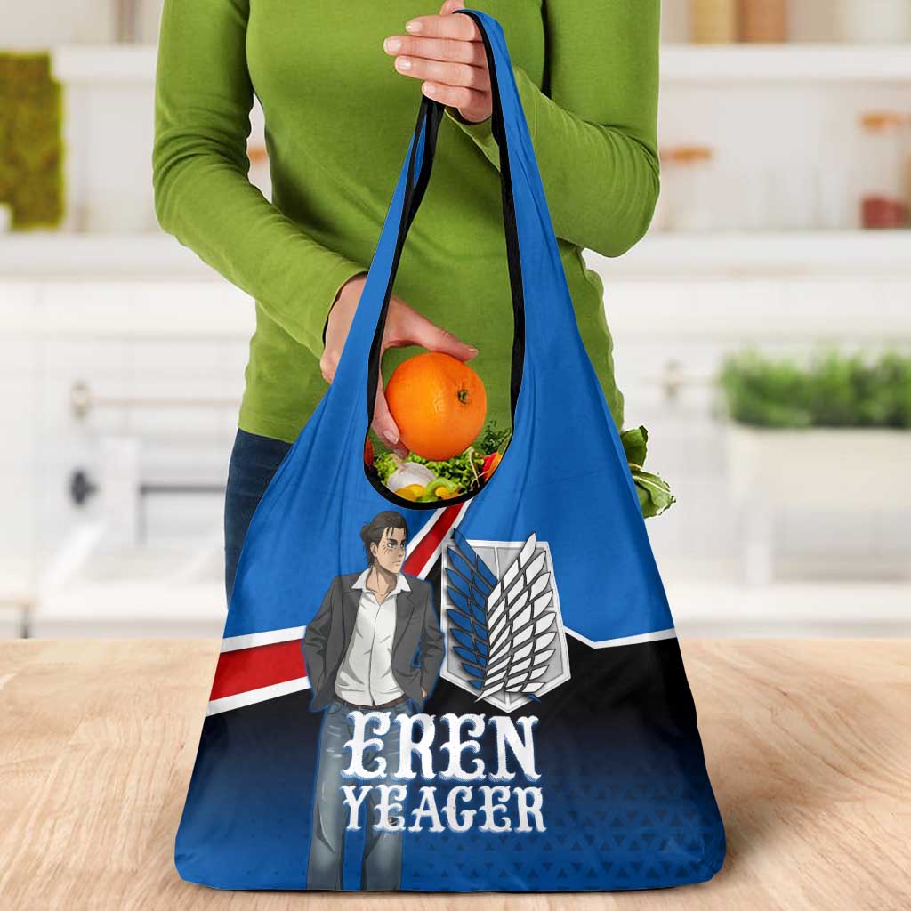 Eren Yeager Attack on Titan Grocery Bag Anime Modern Rebel Aesthetic