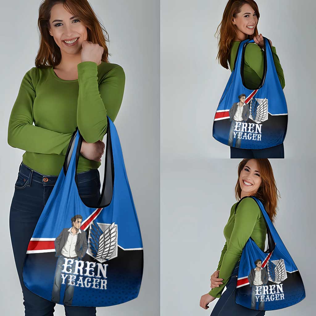 Eren Yeager Attack on Titan Grocery Bag Anime Modern Rebel Aesthetic