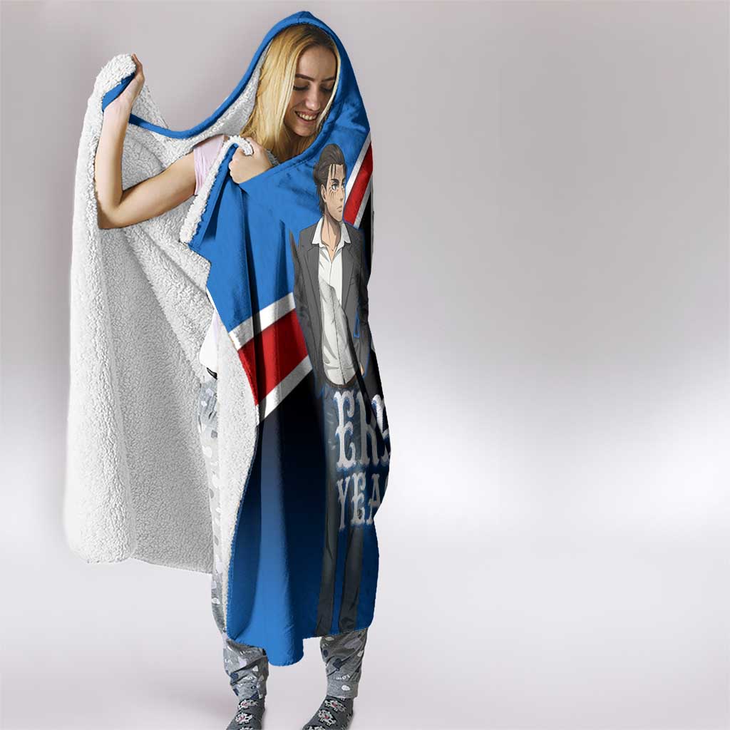 Eren Yeager Attack on Titan Hooded Blanket Anime Modern Rebel Aesthetic