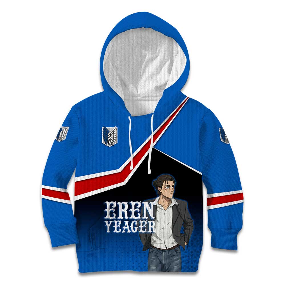 Eren Yeager Attack on Titan Kid Hoodie Anime Modern Rebel Aesthetic