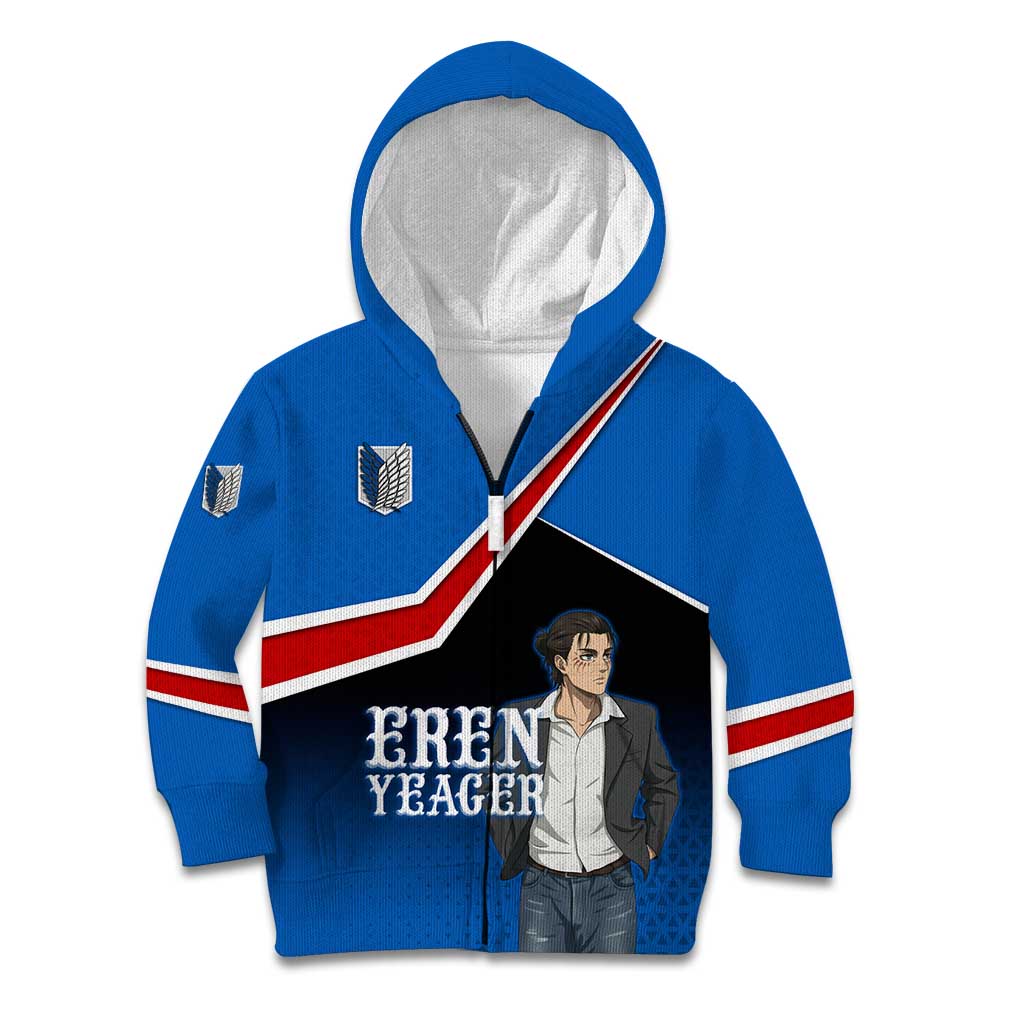Eren Yeager Attack on Titan Kid Hoodie Anime Modern Rebel Aesthetic