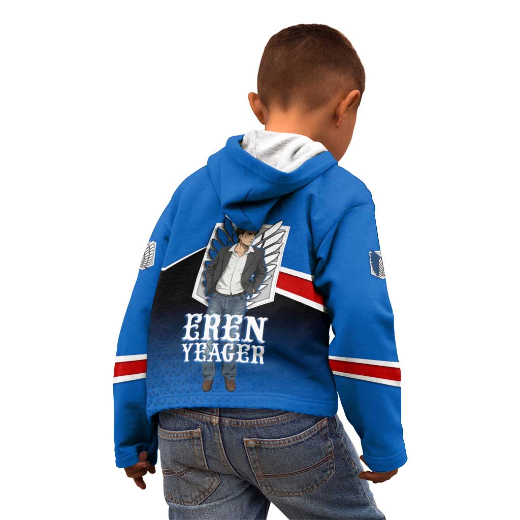 Eren Yeager Attack on Titan Kid Hoodie Anime Modern Rebel Aesthetic